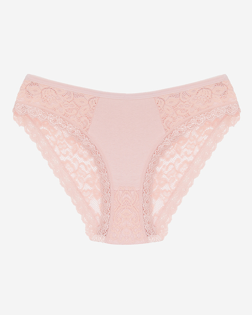 Рожеві жіночі мереживні трусики