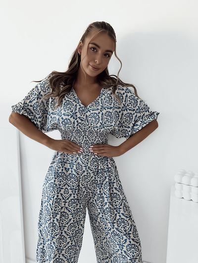 Royalfashion Візерунчастий жіночий комбінезон