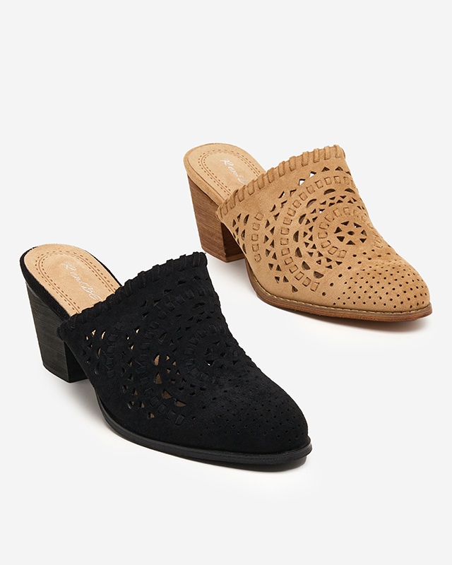 Černé dámské boty na vysokém podpatku Aqarion - Obuv