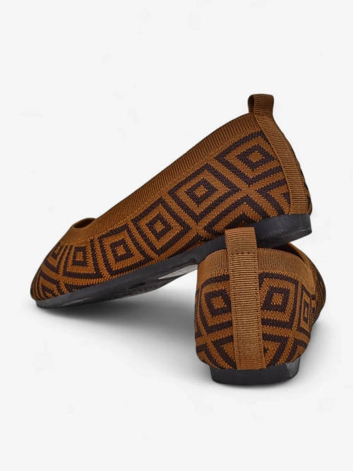 Royalfashion жіночі тканинні балетки з геометричним принтом Metric