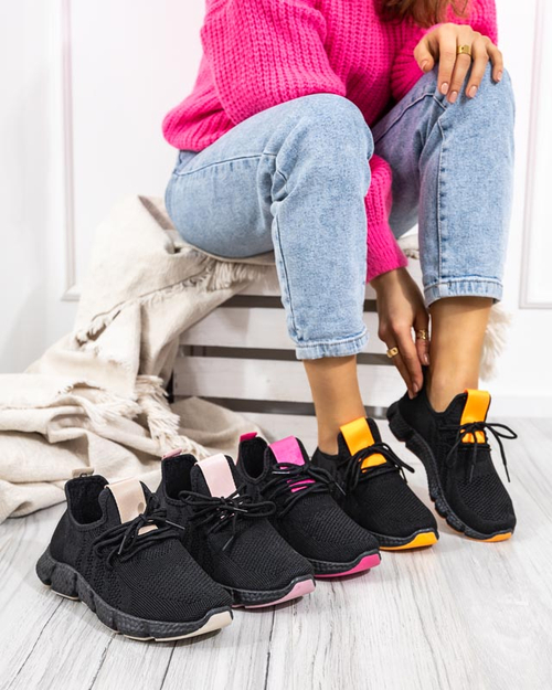 Чорно-помаранчеве жіноче спортивне взуття Bommgi - Взуття