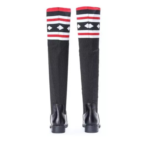 OUTLET Чорні чоботи a'la flat sock Salvia- Взуття