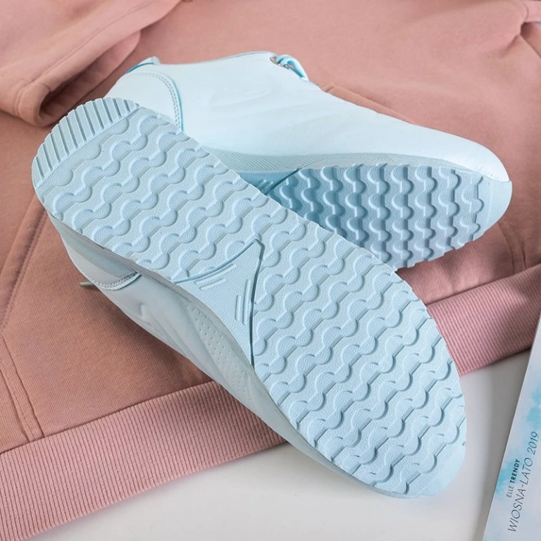 OUTLET Modré dámské sportovní boty svázané stuhou Minorina - obuv