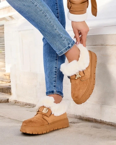 Royalfashion Dámské krátké boty a'la snow boots Dobis