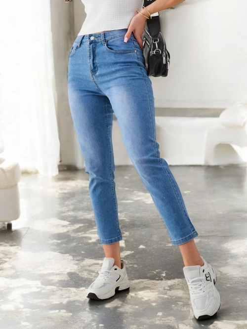 Royalfashion Жіночі джинси мамині з бавовни