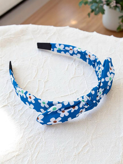 Royalfashion Обруч для волосся з бантиком у квітковий візерунок Florinka