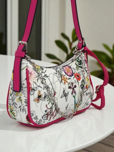 Royalfashion Malá dámská kabelka z ekologické kůže s květinovým vzorem Lily Bloom