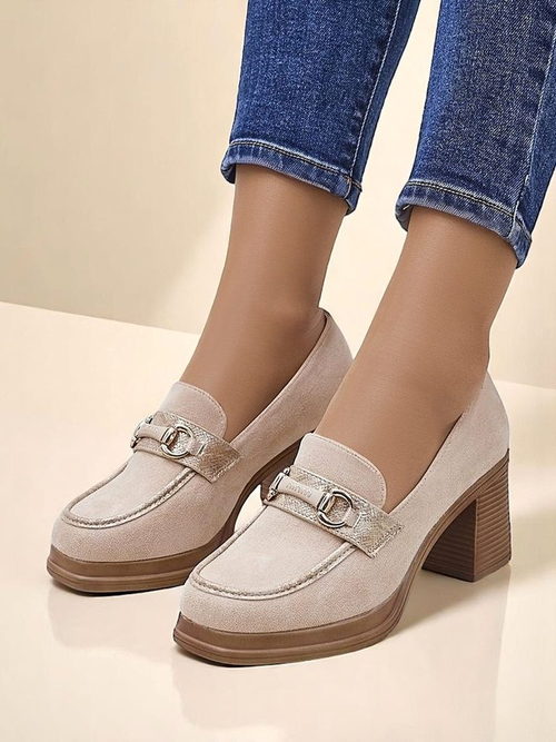 Royalfashion жіночі лофери на стійкому каблуці Apareus