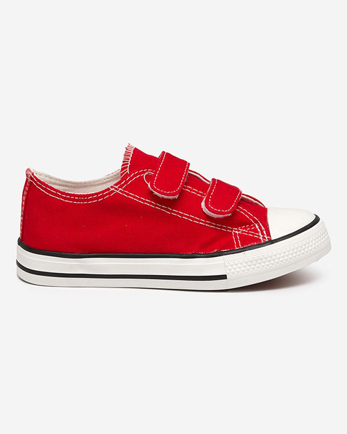 Червоні дитячі кеди на липучках Bovis