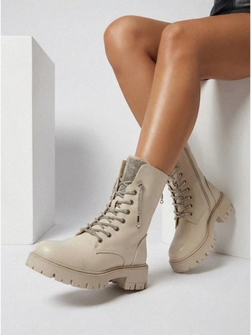 Еко шкіряні шнуровані ботільйони жіночі Farly