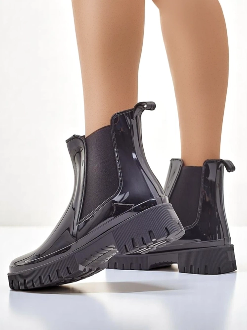 Royalfashion Лаковані жіночі гумові чоботи EriEri