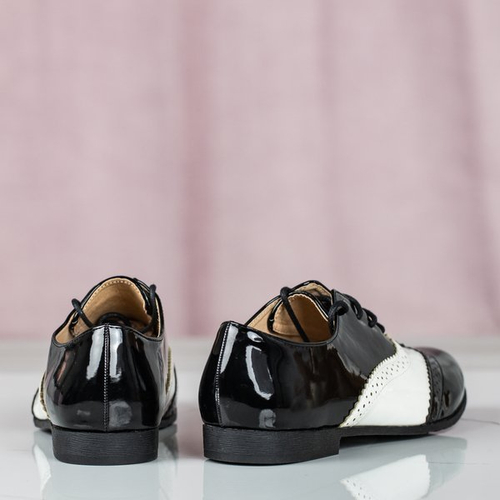 Чорно-білі туфлі в стилі ретро Chaplin - Взуття 1