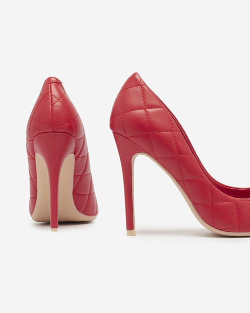 Жіночі стьобані човники червоного кольору Duclisa- Взуття