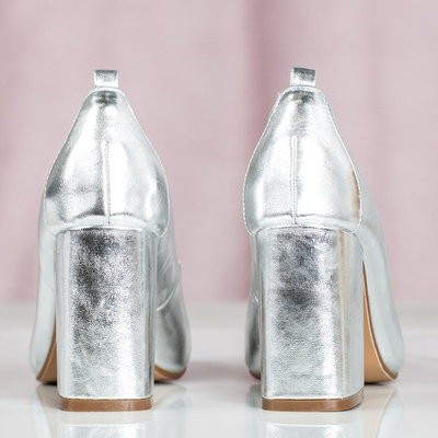 Stříbrná čerpadla na vyšší sloupek Mattelessa - Obuv 1