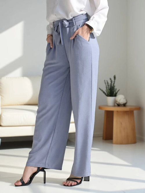 Royalfashion Широкі жіночі брюки з поясом