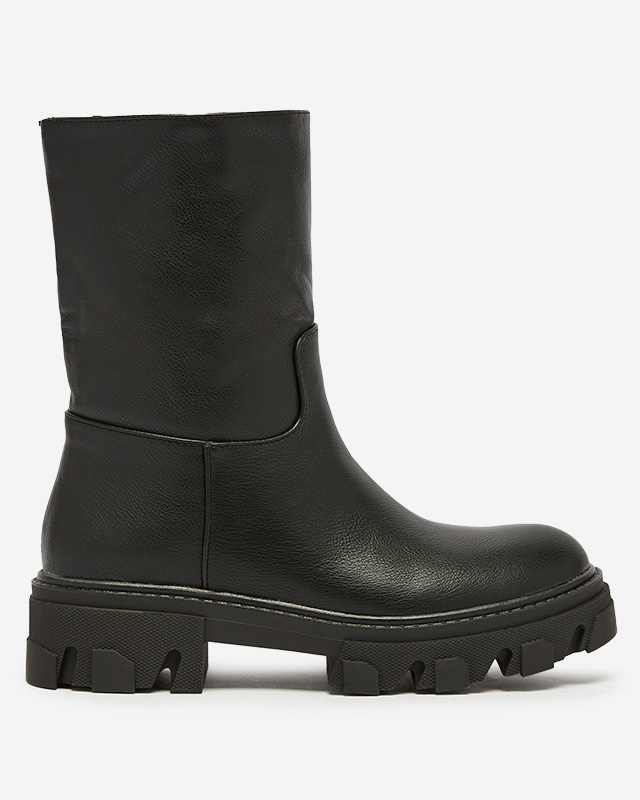 Černé dámské nazouváky se zateplením Mekira - Obuv