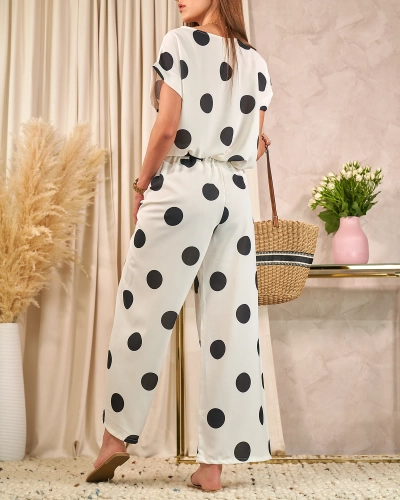 Royalfashion Černobílý dámský hrachový komplet