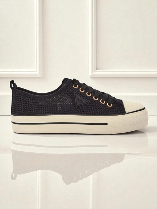 Melania Nero – жіночі кеди з тканини mesh на плоскій підошві 3cm