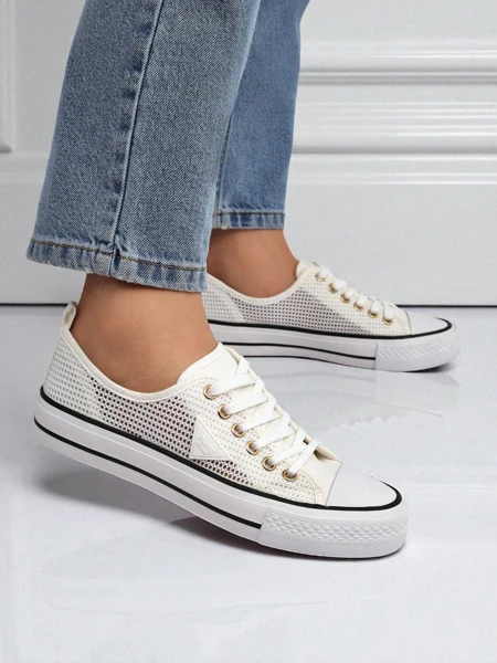 Royalfashion Dámské perforované tenisky Rebbse