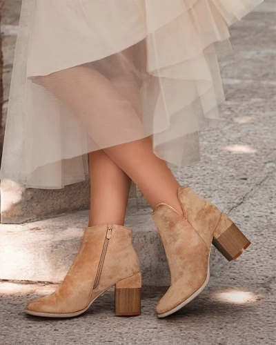 Royalfashion Dámské semišové kozačky eko Ovi