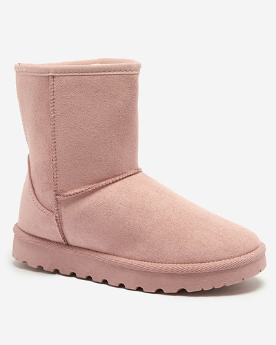 Dámské zateplené sněhule z ekokůže v růžové barvě Xetik - Obuv