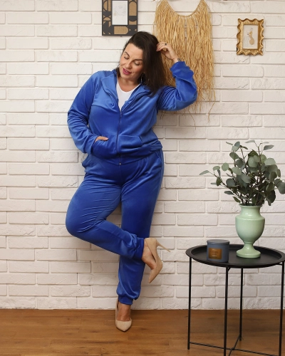 Жіночий спортивний комплект Royalfashion Blue PLUS SIZE