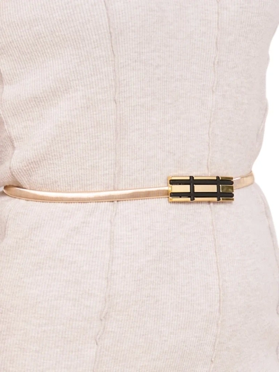 Aurelia Belt – Золотий жіночий металевий пасок з геометричною пряжкою Latina