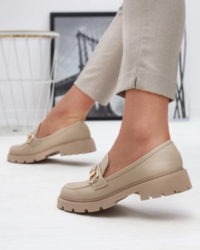 OUTLET Royalfashion Жіночі мокасини бежеві Desise