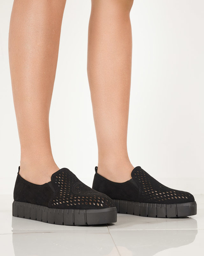 Dámské černé prolamované boty Ihalmi - Obuv