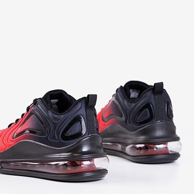 Černá a červená pánská sportovní obuv s průhlednou podrážkou Aierda - Obuv