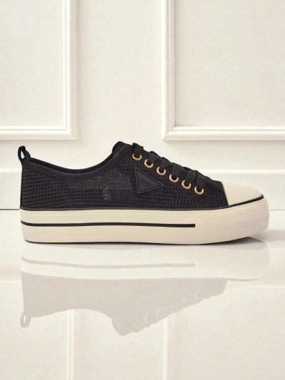 Melania Nero – dámské tenisky z tkaniny mesh na ploché podrážce 3cm