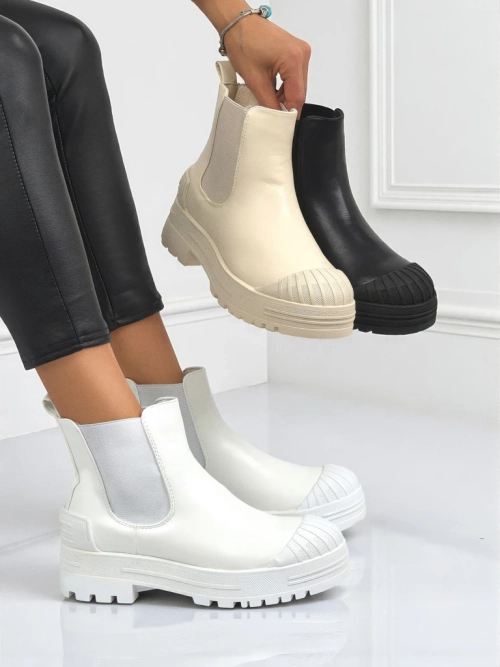 Ботильйони на платформі зі штучної шкіри Amber Veil