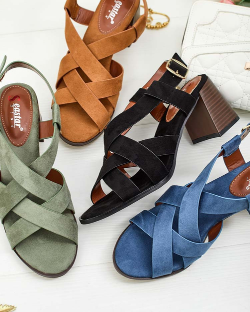 Жіночі босоніжки Royalfashion Bivvi на низькій шпильці