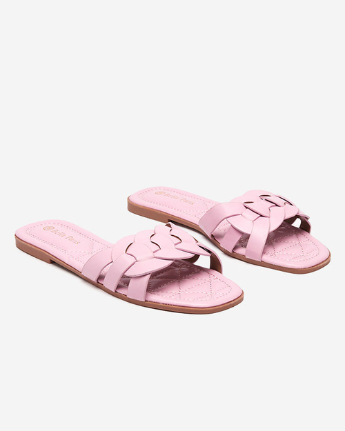 Жіночі тапочки з декоративною пастельно-фіолетовою смужкою Bevedis - Взуття