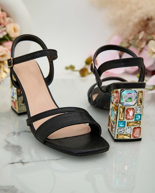 Жіночі босоніжки Royalfashion Solepte зі стразами