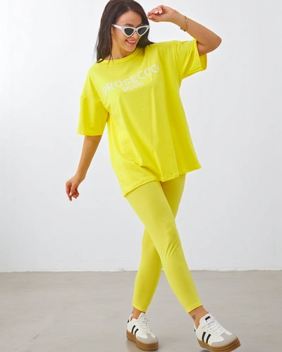 Royalfashion Bavlněný dámský set s krátkým rukávem a legínami