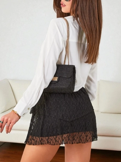 Роялфешн Коротка спідниця з мереживом для жінок