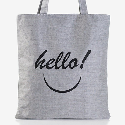 Dámská šedá taška s potiskem - Kabelky