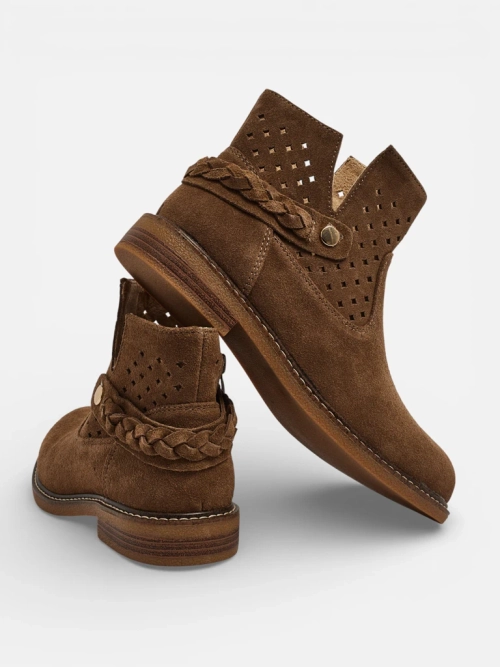 Ажурні ботильйони жіночі зі шкіри натуральної Unimi