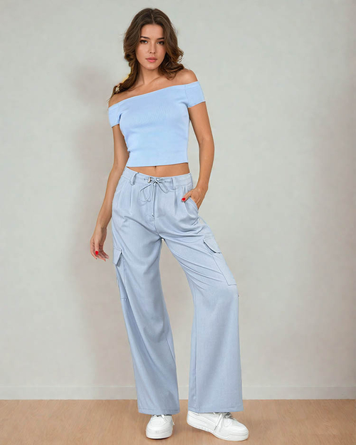 Royalfashion Жіночі широкі штани з кишенями