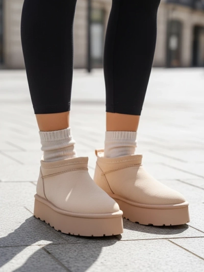 Royalfashion Dámské krátké boty a'la snow boots Ozozi