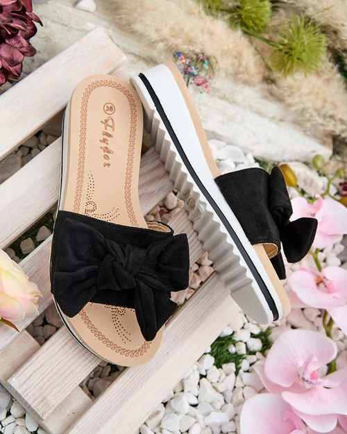 Royalfashion Жіночі шльопанці з бантом Erinner