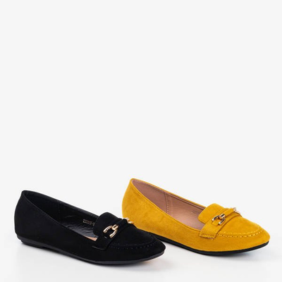 Černé mokasíny s ozdobným odznakem Tessea - Obuv 1