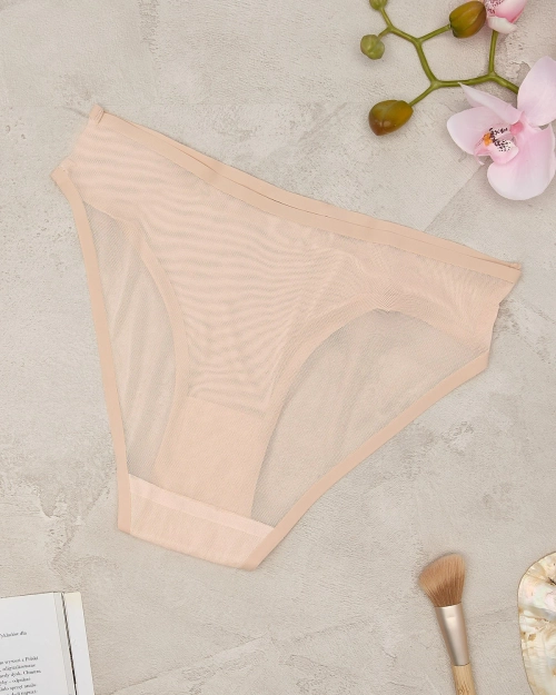 Жіночі сітчасті трусики Royalfashion бежеві