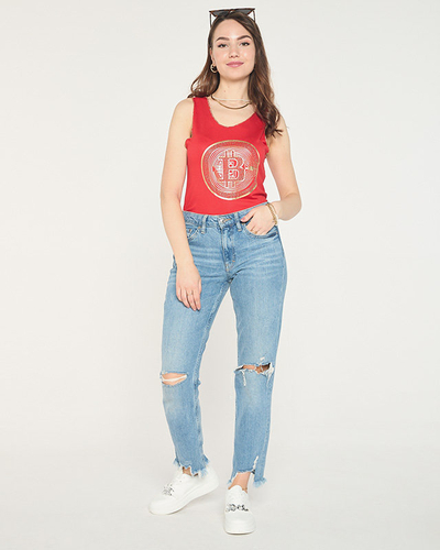 Червоний жіночий топ