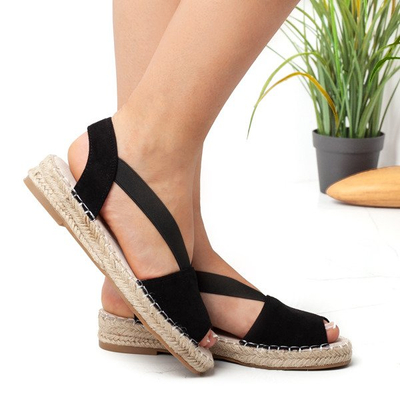 Černé sandály espadrilles na platformě Motilla - Obuv 1