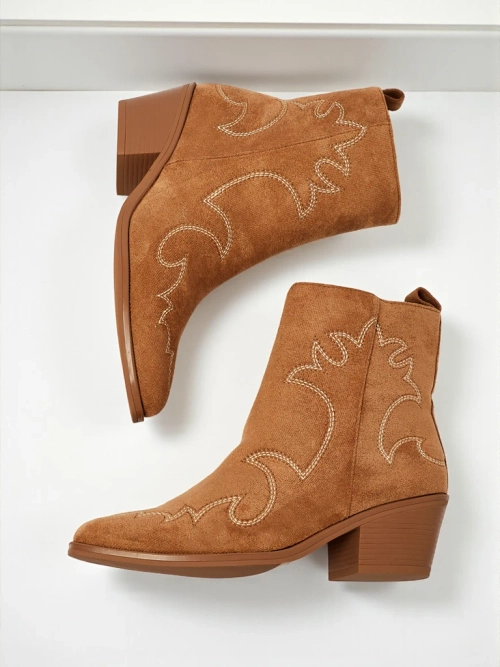 Жіночі ботильйони-ковбойки Velvet Ash – на підборах