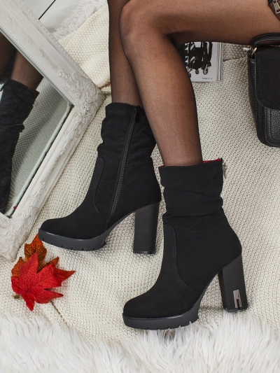 Ботильйони жіночі еко шкіряні матові на підборах Nivarelle