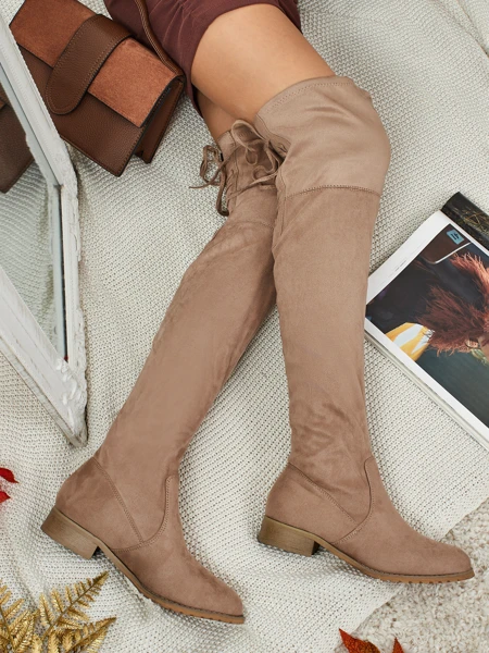 Жіночі ботфорти з екозамші Denvoria