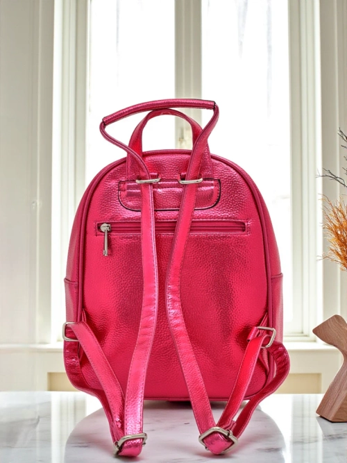 Royalfashion Жіночий рюкзак із екошкіри з металевими смугами Metallic Stripes